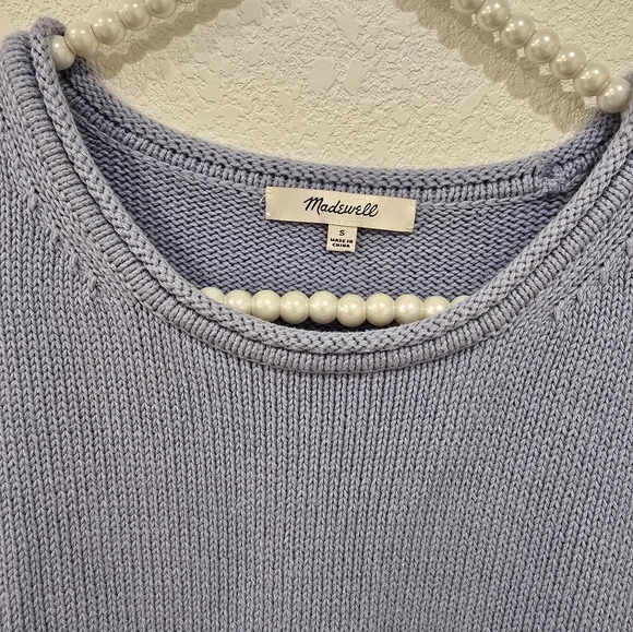 Madewell Conway Pullover Sweater In Craft Blue Size S - Picture 6 of 8